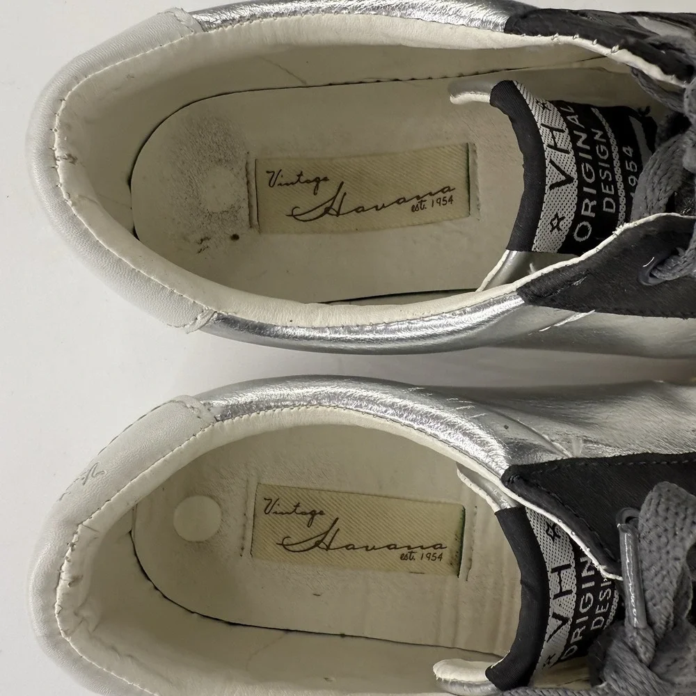 Vintage‎ Havana Silver Black Sneakers Women Size 7